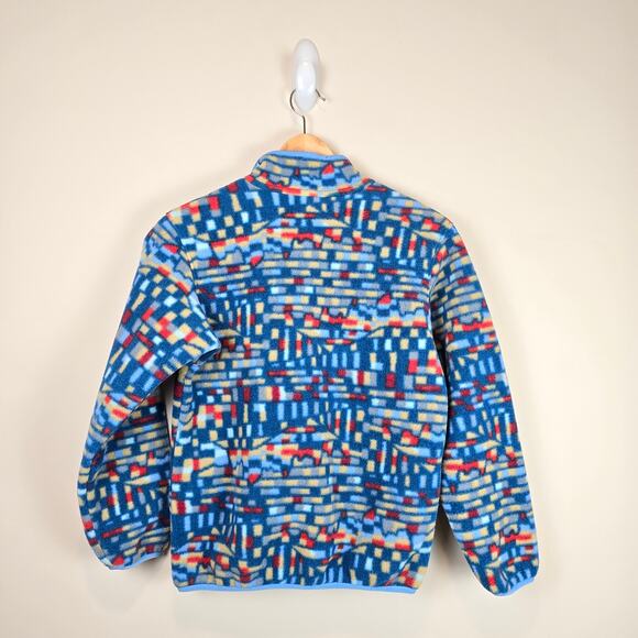 Patagonia Kids Lightweight Synchilla SnapT PullOver Size M/10 Fitz Roy Patchwork - Picture 4 of 4